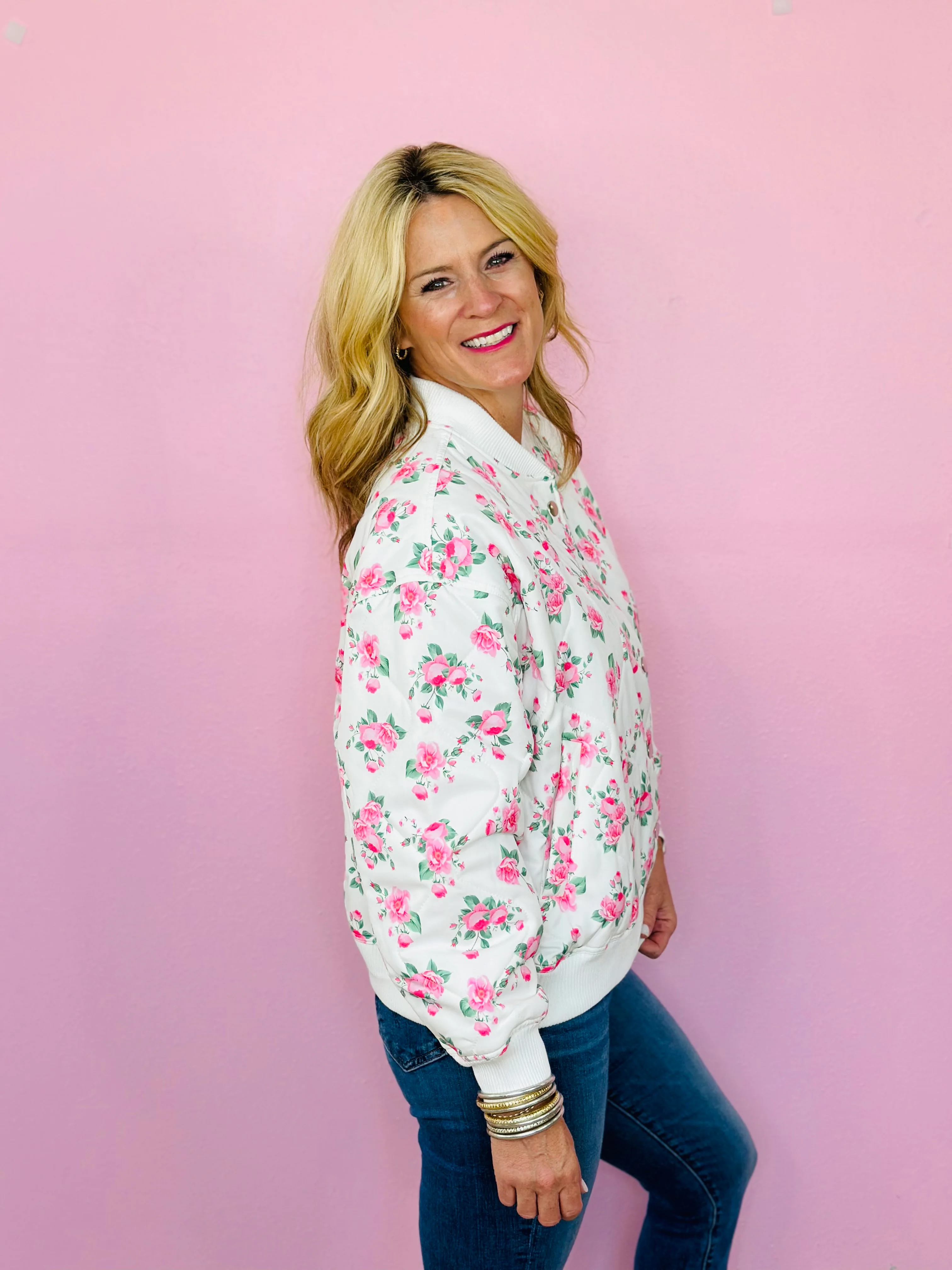 QUILTED ROSE JACKET
